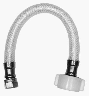 Toilet Connector, Reinforced Poly Vinyl, 3/8 Compression x 7/8 Ballcock x 9 In.
