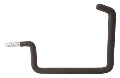 Storage Screw Hook, Black Vinyl Coated