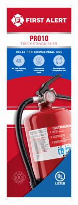 Rechargeable Commercial Fire Extinguisher, Red, 2A: 60-B:C (2 pieces)