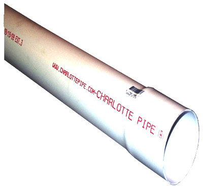 PVC Sewer & Drain Pipe, 3 In. x 10 Ft.