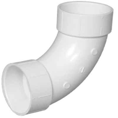 Schedule 40 DWV PVC Long Sweep 90-Degree Elbow, 2 In.