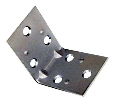 2-Pk., 2 x 1-1/2 In. Zinc Double-Wide Corner Brace
