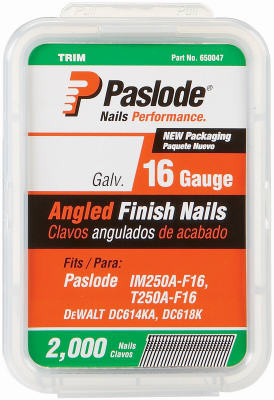 Collated Angled Finish Nails, Galvanized, 2-1/2 In. x 16 Gauge, 2,000-Ct.