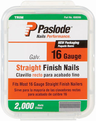Collated Nails, Galvanized Finish, 16 Gauge, Straight, 1-1/2 In., 2,000-Ct.
