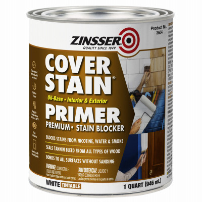 Cover Stain Primer, Sealer & Stain Killer, Oil Based, 1-Qt.