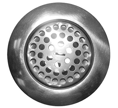 Flat Top Kitchen Sink Strainer, Chrome, 3-1/2 In.