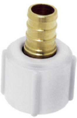 Barbed PEX Pipe Thread Adapter, 1/2 In. Brass Barb Insert x 1/2 In. FPT