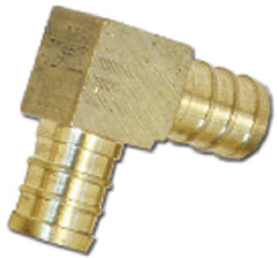 Insert Pipe Elbow, Lead Free, 1/2 In. Brass Barb