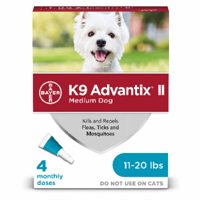 Flea And Tick Prevention & Treatmen for Dogs 11-20 Lbs., 4 Doses