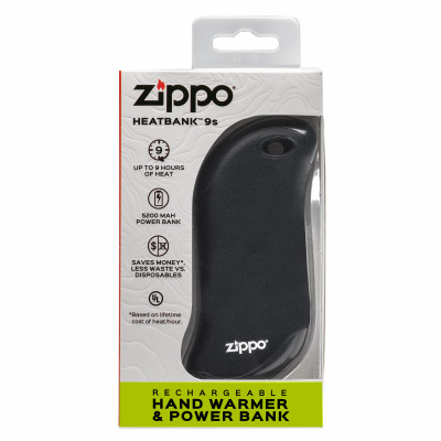 HeatBank 9S Rechargeable Hand Warmer, Black