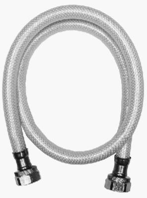 Faucet Connector, Reinforced Poly Vinyl, 1/2 FIP x 1/2 FIP x 30 In.