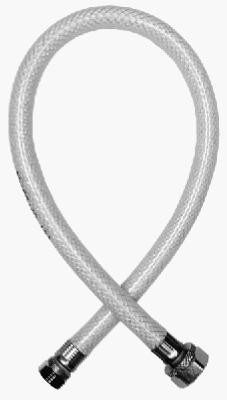 Faucet Connector, Reinforced Poly Vinyl, 3/8 Compression x 1/2 FIP x 30 In.