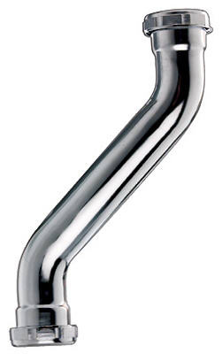 Double Offset Drain Trap, Chrome Plated, 22 Gauge, 1-1/4 x 1-1/4-In.