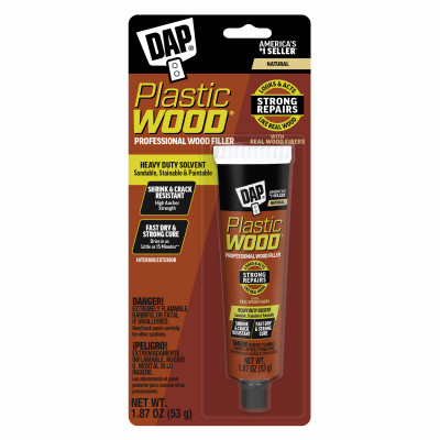 Plastic Wood Cellulose Fibre Wood Filler, Natural, 1.875-oz. Tube