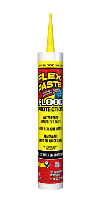 Flex Paste Flood Protection Removable Rubber Paste, Yellow, 9 oz. Cartridge