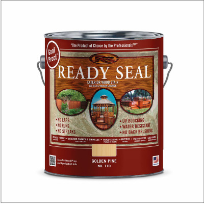 Exterior Wood Stain & Sealer, Flat Golden Pine, 1-Gallon