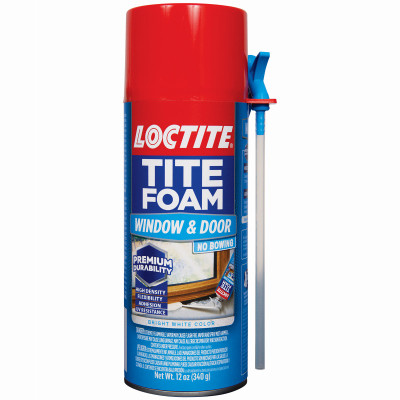 Tite Foam Window and Door Insulating Foam Sealant, White, 12 oz.
