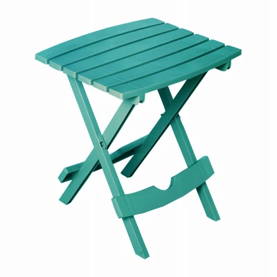 Quik-Fold Resin Side Table, Teal