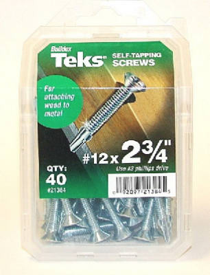 Self-Tapping Screws, #12 x 2-3/4 In., 40-Ct.