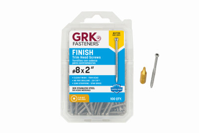 GRK Finish/Trim 305 Stainless Steel #8 x 2" Screws 100-Ct.