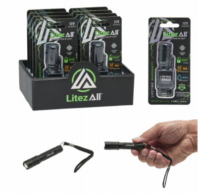 LitezAll  120 Lumen Mini Tactical Flashlight (8 pieces)