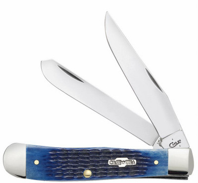 Blue Bone Rogers Corn Cob Jig Trapper Pocket Knife
