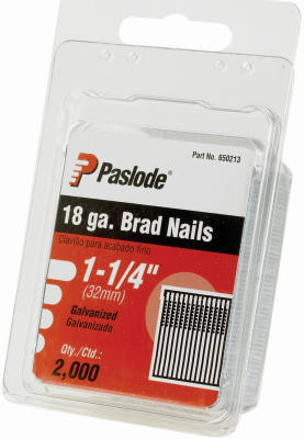 Brad Nails, Galvanized, 18 Gauge, 1.25-In., 2,000-Ct.
