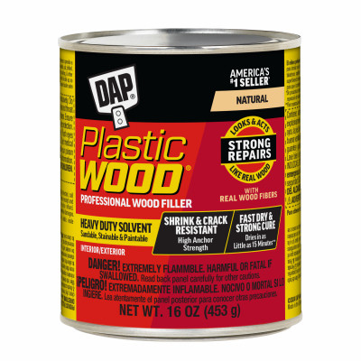 Plastic Wood Wood Filler, Natural Color Cellulose Fibre, 16-oz.