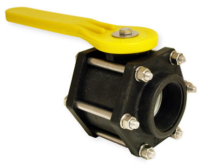 Polypropylene Bolted Ball Valve, Full Port, 2-In.