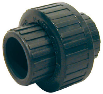 PVC Solvent Weld Slip Pipe Union, Gray, 1 In.