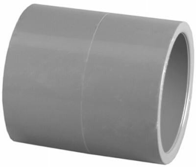 Schedule 80 PVC Coupling, Gray, Slip x Slip, 2 In.