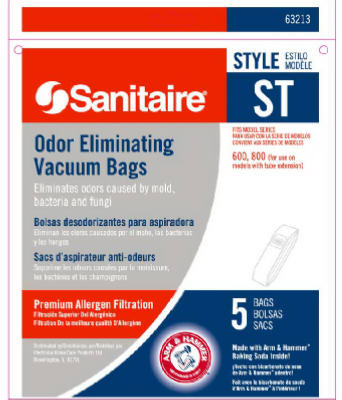 Odor-Eliminating Vacuum Cleaner Bags, ST Style, 5-Pk.