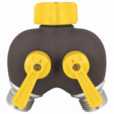 2-Way Hose Y Shut Off Valve, Rubberized (6 pieces)