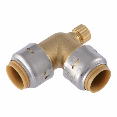 Push-To-Connect Elbow Drain, 1/2 In.