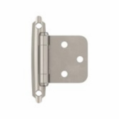 Cabinet Hinge, Variable Offset, Satin Nickel, 10-Pk.