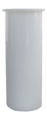 Kitchen Drain Tailpiece, Flanged, White PVC, 1-1/2 x 8 In.