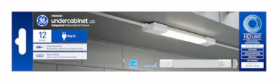LED HD Undercabinet Light Fixture, Plug In, Plastic, 12 In., 7 Watt