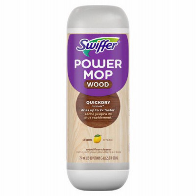 Power Mop Wood Floor Cleaning Solution, Lemon Scent, 0.75L
