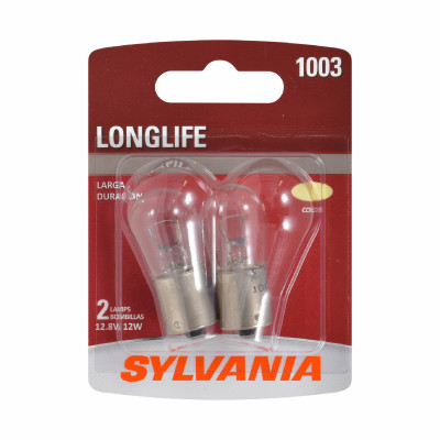 1003 Long Life Miniature Clear Bulb, 1003LL BP2, 2-Pk.