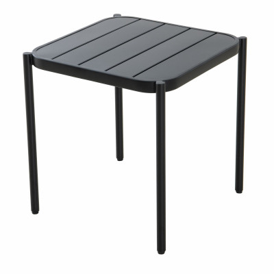 19" Heavy Duty Steel Square Black Stacking Side Table