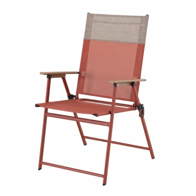 Heavy Duty Steel Textilene Brick Folding Chair