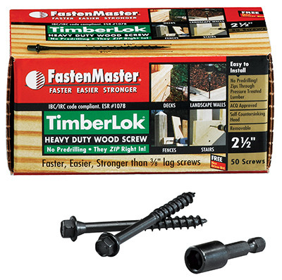 Timberlok Wood Screws, 2-1/2 In., 50-Pk.