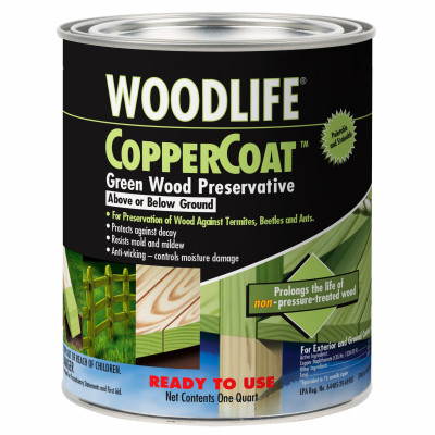 Wood Preservative, Coppercoat Green, 1-Qt.