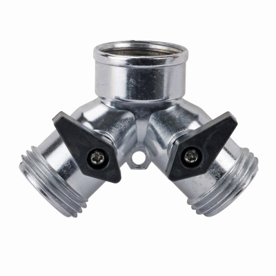 2-Way Hose Y Shut Off Valve, Metal