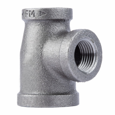 3/4 x 1/2 x 1/2 In. Black Pipe Reducing Tee