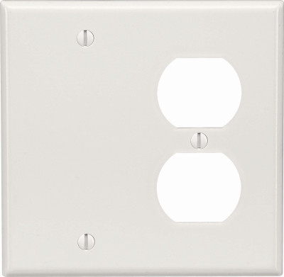 WHT DUP/BLNK WALLPLATE