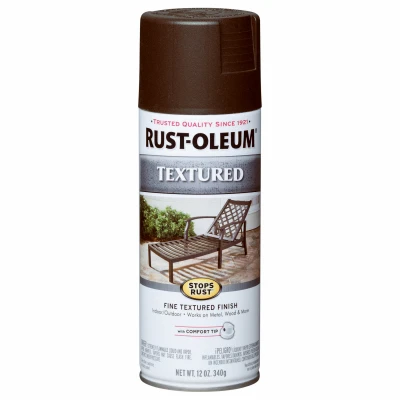 Textured Spray Paint, Dark Brown, 12-oz.