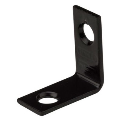 Corner Brace Angle Reinforcement, Black, 1/2 x 1 In.