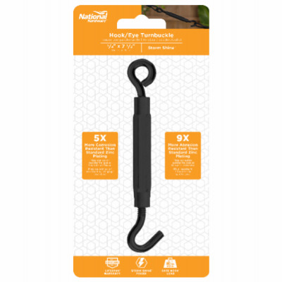 Hook/Eye Turnbuckle, 1/4 x 7-1/2 In.