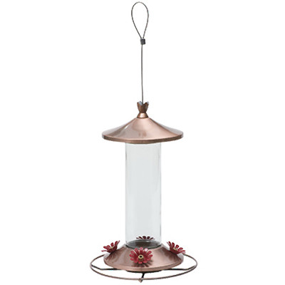 Glass Hummingbird Feeder, Elegant Copper (2 pieces)